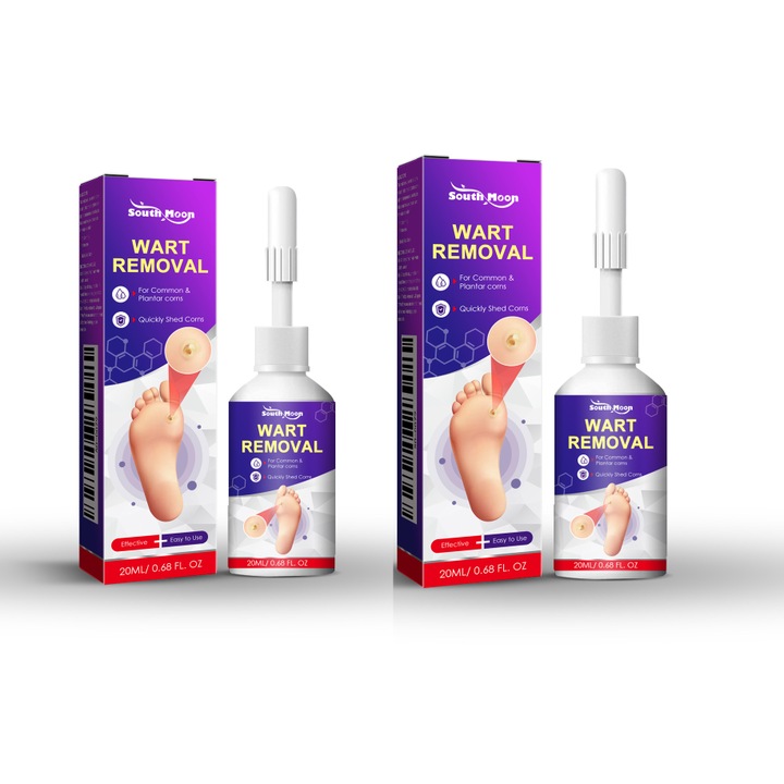 Készlet 2 szemölcseltávolító oldat, 20ml, krém