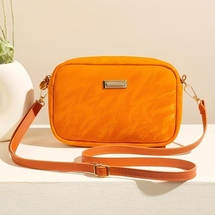 Geanta Dama Retro din PU, genti dama Crossbody, Geanta de mami, Design de textura reflectanta, multiple buzunare, Capacitate Mare - Geanta Crossbody, Cadou Perfect, potrivit zi de zi si Cadou