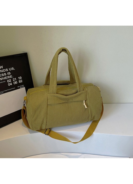 Geanta dama Retro Corduroy, Geanta sport femei, Multi-buzunar, Capacitate Mare si Rezistenta, Gentusa Umeri, Adecvat pentru calatorii zilnice, calatorii si cadouri de sarbatori
