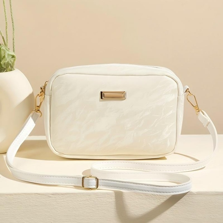 Ретро чанта от PU за жени, чанти за рамо за жени, чанта за майки, отразяващ текстурен дизайн, множество джобове, голям капацитет - чанта за рамо, перфектен подарък, подходяща за ежедневието и подарък