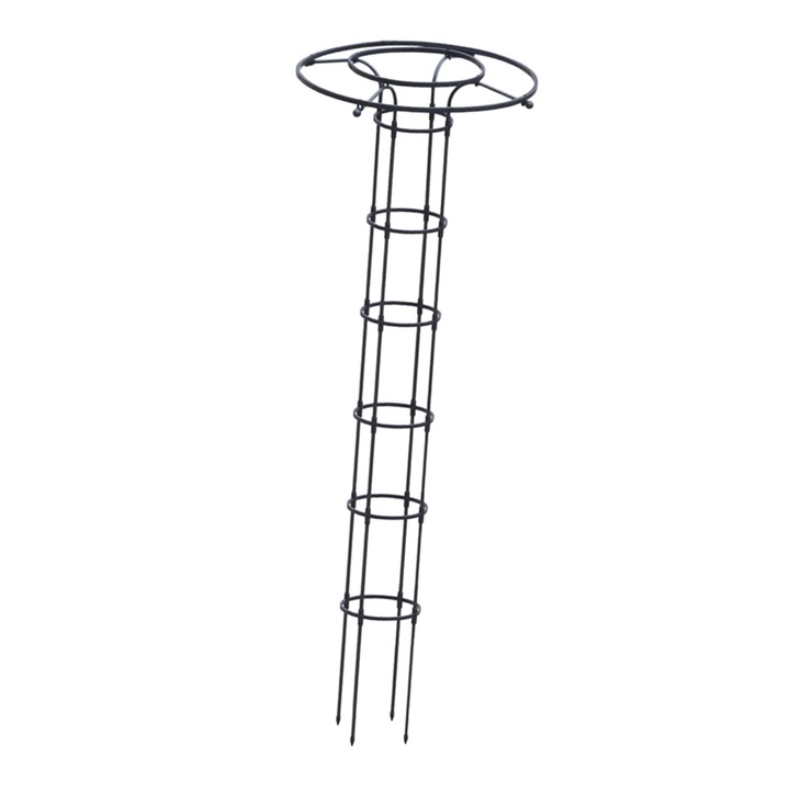 Suport Obelisc Gradina Turn Umbrela Vertical Inaltime 210cm Spalier pentru Trandafiri Vita si Plante Cataratoare Cusca Suport Flori Multifunctionala pentru Ghivece Stand Decorativ Exterior Gradinarit