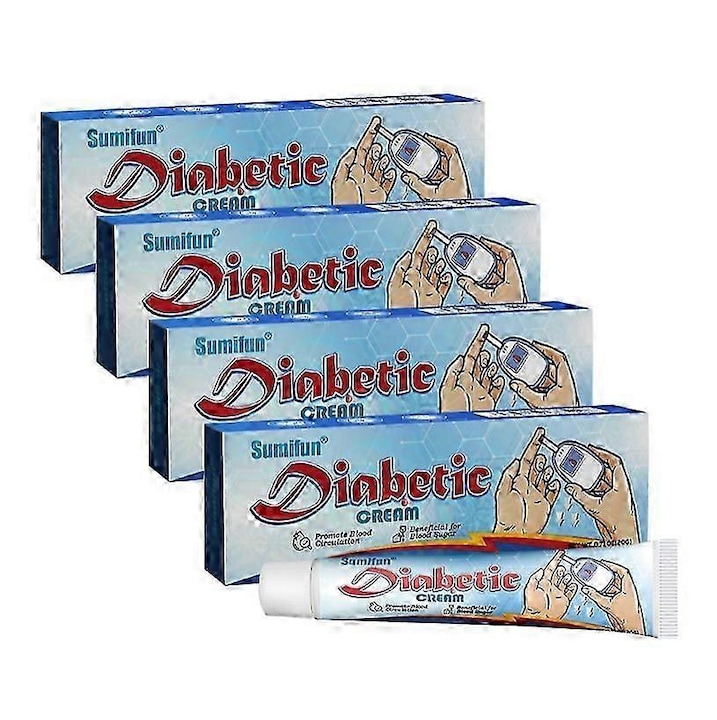 4 tubusos krémkészlet diabéteszes lábakra, Sumifun, 20g/tubus, természetes bőrnyugtató krém