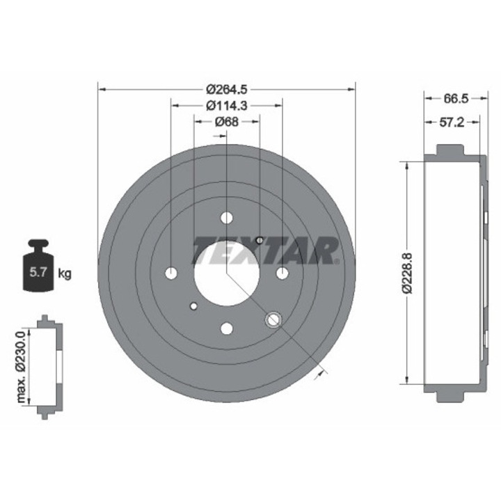 Tambur Frana 94046400 Mitsubishi Delica D3 Nissan Nv200/Nv200 / Evalia