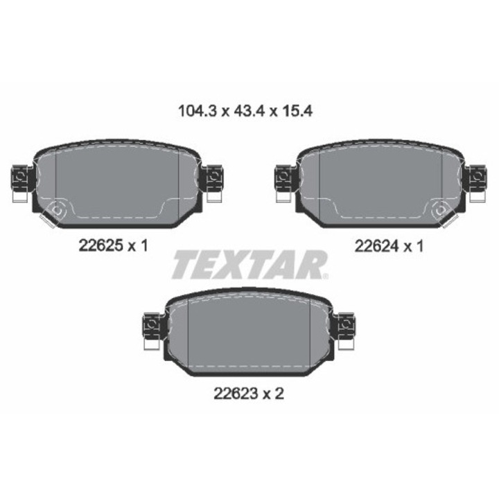 Fékbetét készlet, tárcsafék 2262301 Mazda 3/Cx-3 Mazda (Changan) 3 Axela