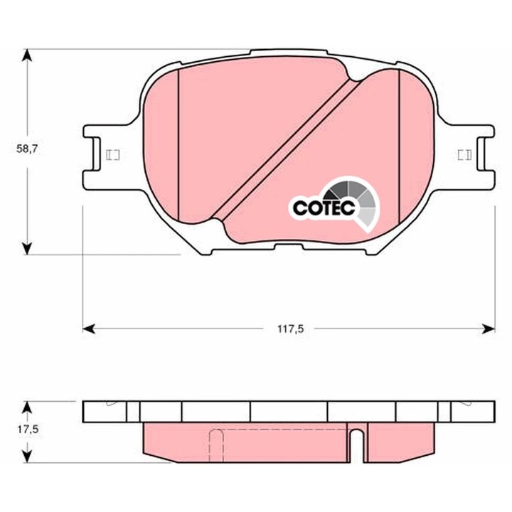 Fékbetét készlet, tárcsafék Gdb3316 Toyota Allion 1/Caldina/Celica/Corolla/Corolla Verso/Crown/Mark 10 2/Matrix/Opa