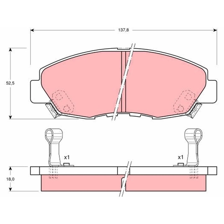 Fékbetét készlet, tárcsafék Gdb894 Honda Accord 4/Accord 4 Aerodeck/Accord 5/Accord 6/Cr-5 1 Honda (Gac) Accord 6