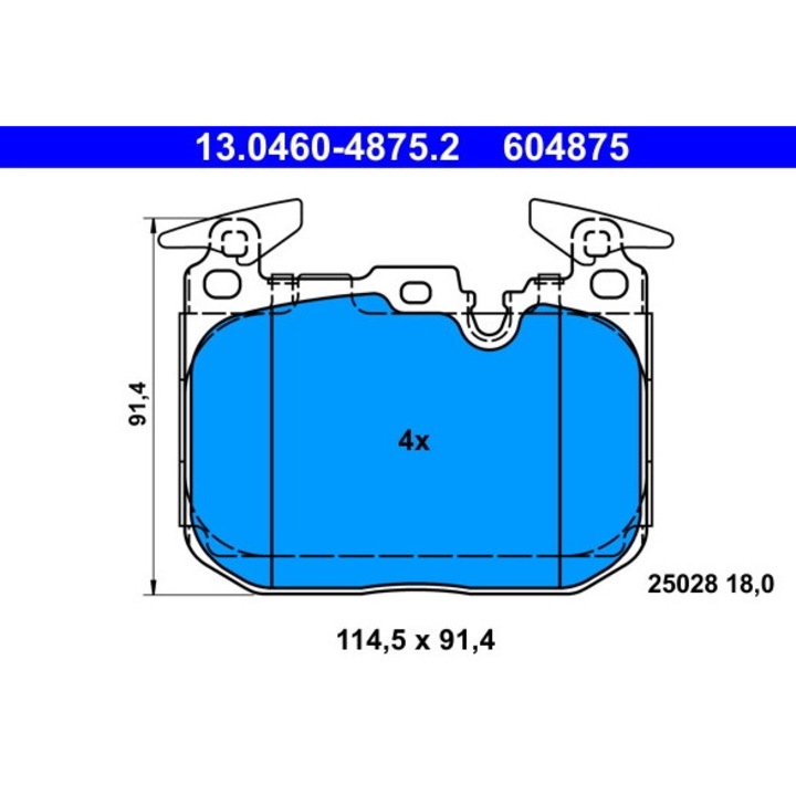 Set Placute Frana 13.0460-4875.2 Bmw 1/2/3/3 Gran Turismo/3 Touring/4/4 Gran