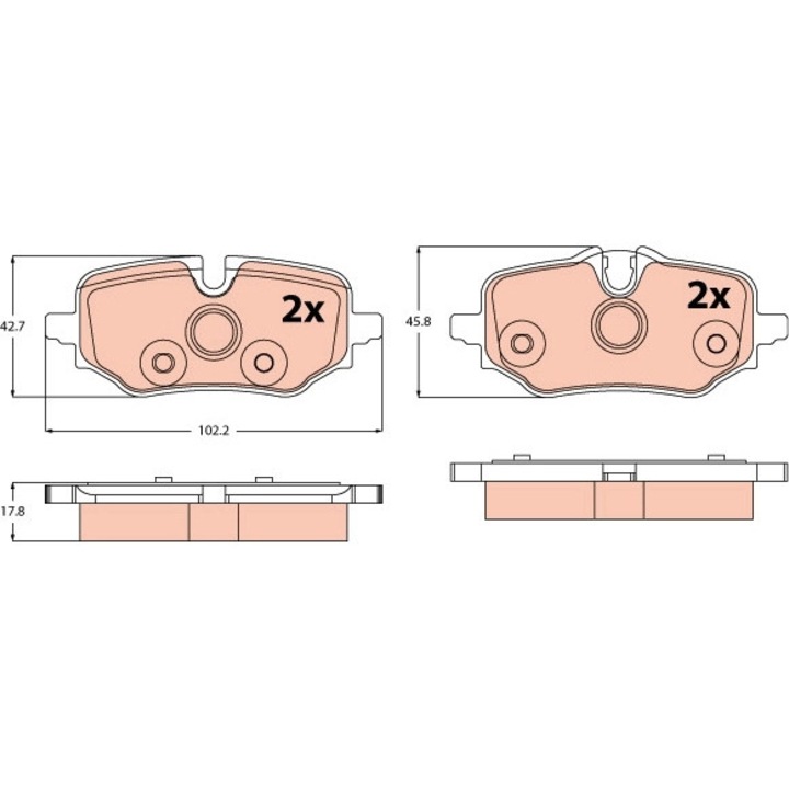 Fékbetét készlet, tárcsafék Gdb2573 Bmw 1/2 Active/X1