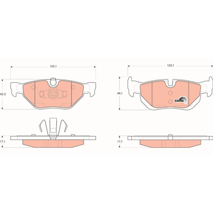 Fékbetét készlet, Tárcsafék Gdb1626 Bmw 1/3/X1 Bmw (Brilliance) 3-as Sorozat/X1