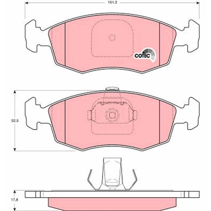 Fékbetét készlet, Tárcsafék Gdb1383 Fiat Albea/Linea/Palio/Punto/Strada Pick-Up Fiat (Nanjing) Palio