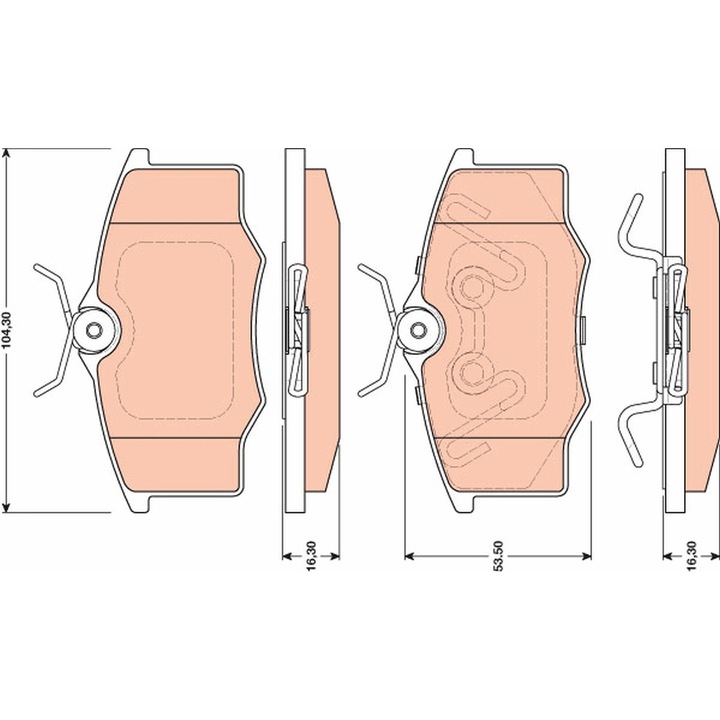 Fékbetét készlet, tárcsafék Gdb1759 Vw Gol 2/Parati 2/Parati 3/Saveiro 2/Saveiro 3/Saveiro 4 Vw (Svw) Gol