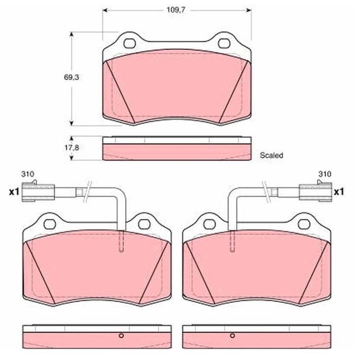 Fékbetét készlet, tárcsafék Gdb1519 Alfa Romeo 147/156