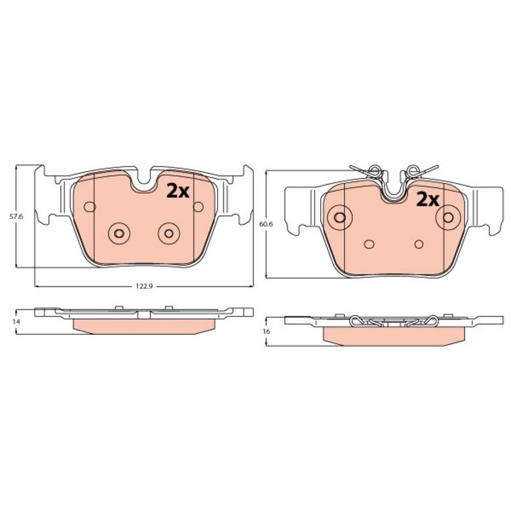 Fékbetét készlet, Tárcsafék Gdb2384 Bmw 1/2 Gran/X2 Mini Mini Clubman/Mini Countryman