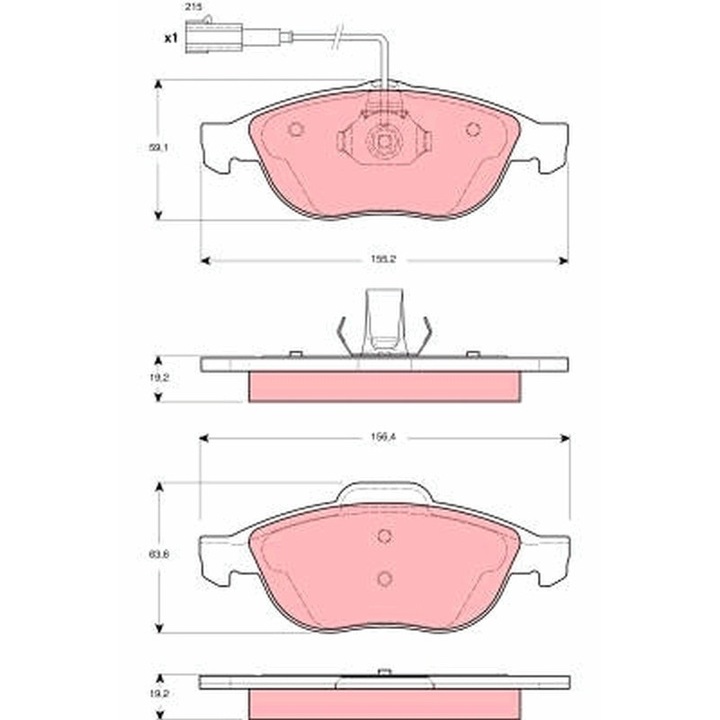Fékbetét készlet, tárcsafék Gdb1444 Alfa Romeo 147/156 Lancia Lybra