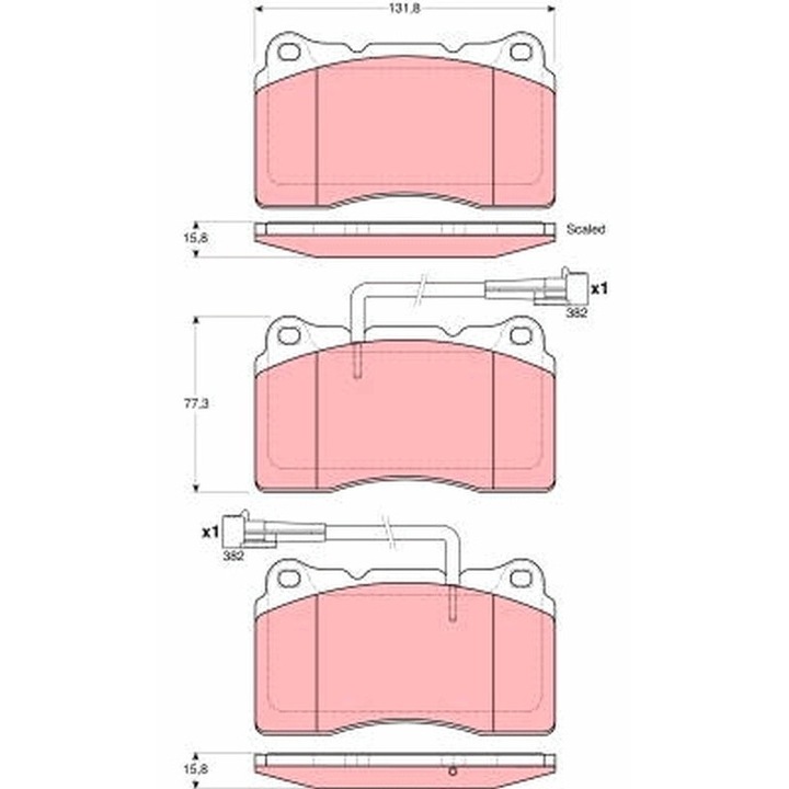 Fékbetét készlet, tárcsafék Gdb1603 Alfa Romeo 147/156/166/Gt Lancia Kappa