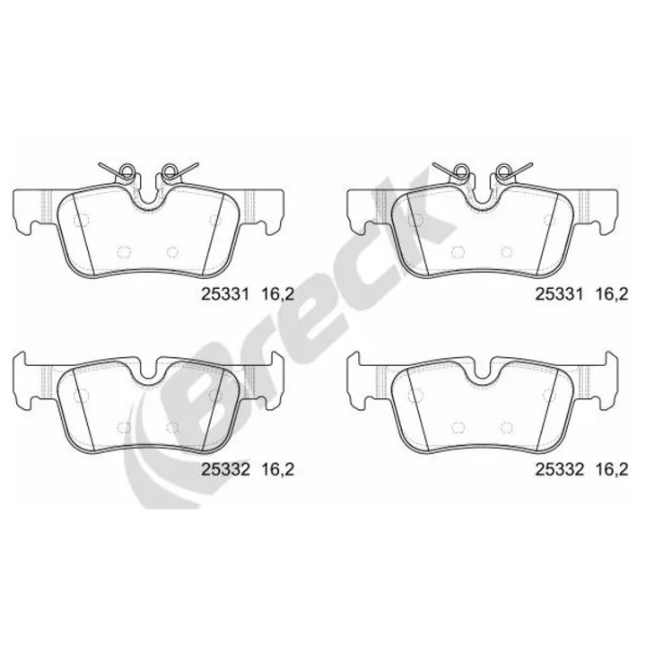 Fékbetét készlet, Tárcsafék 253310065100 Bmw 2 Active/X1/X2/I3 Mini Mini/Mini Countryman