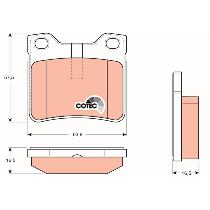 Fékbetét készlet, tárcsafék GDB1276 Peugeot 406/605
