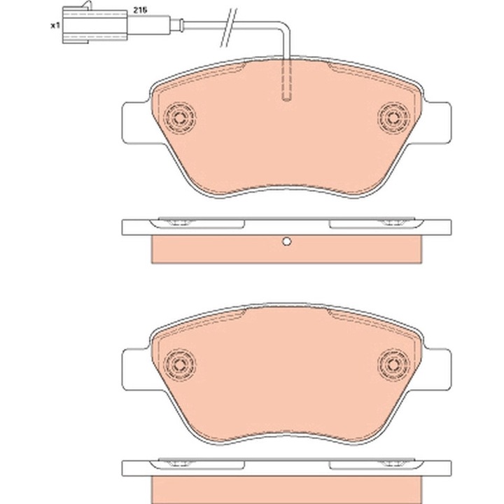 Fékbetét készlet, tárcsafék Gdb1879 Fiat 500/500 C/Panda