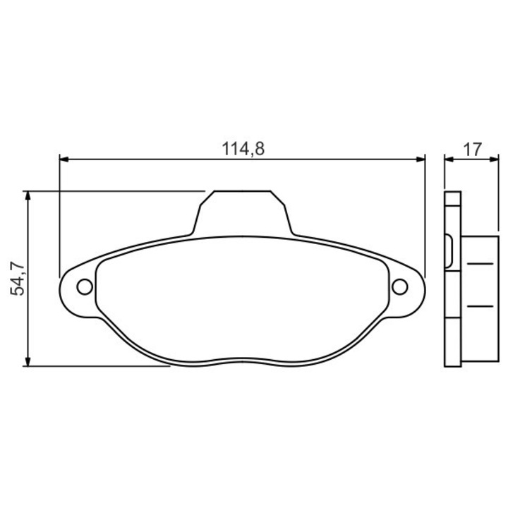 Fékbetét készlet, tárcsafék 0986495255 Fiat 500/Cinquecento/Panda/Punto/Seicento / 600