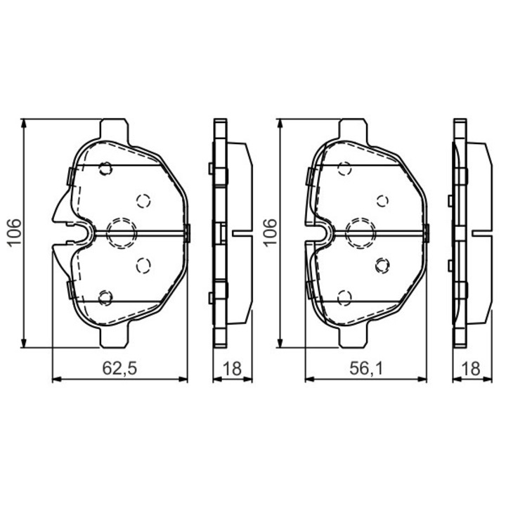 Fékbetét készlet, tárcsafék 0986495442 BMW 3/5/5 Touring/6/6 Gran Turismo/7/X3/X4/X5/X6/Z4/I8