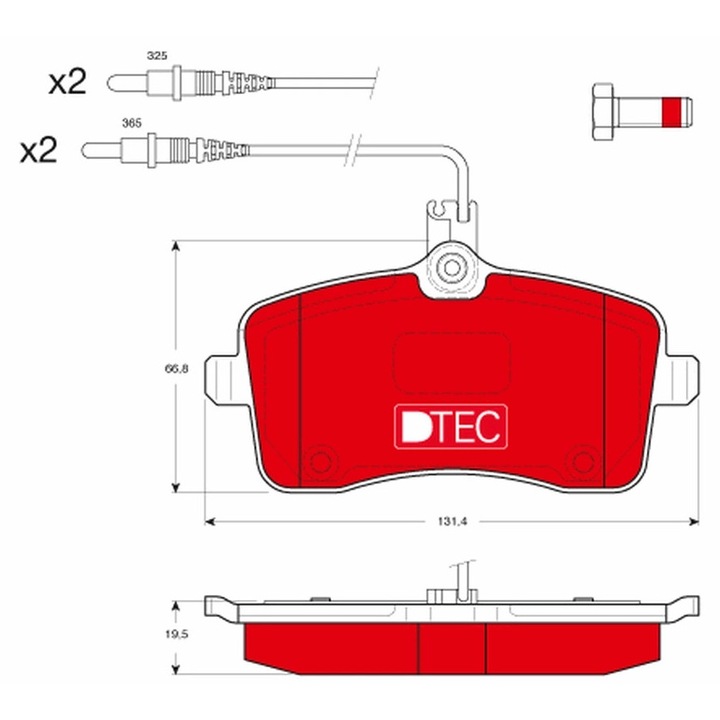 Fékbetét készlet, Tárcsafék Gdb1594Dte Peugeot 407