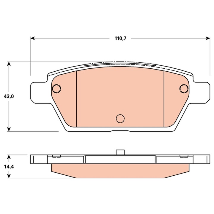 Fékbetét készlet, Tárcsafék Gdb3517 Mazda 6