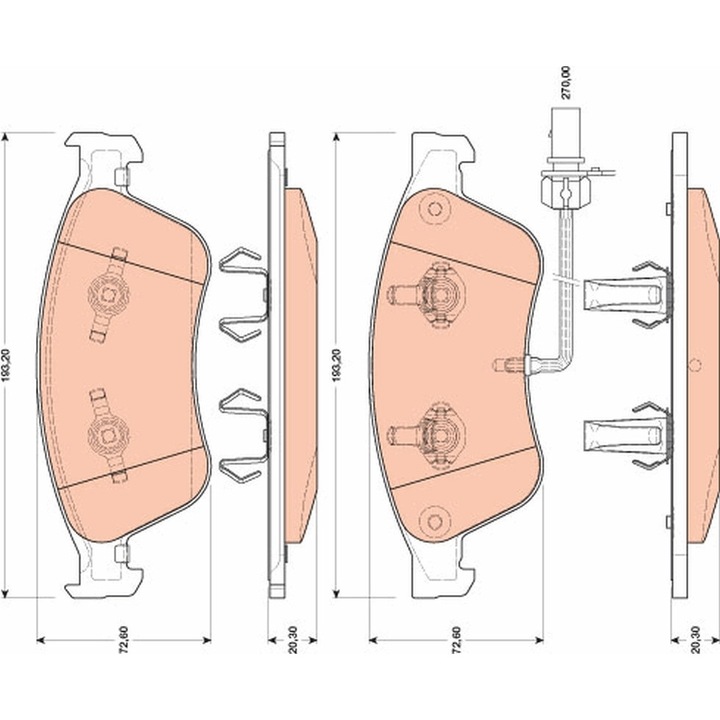 Fékbetét készlet, tárcsafék Gdb1811 Audi A8 D3