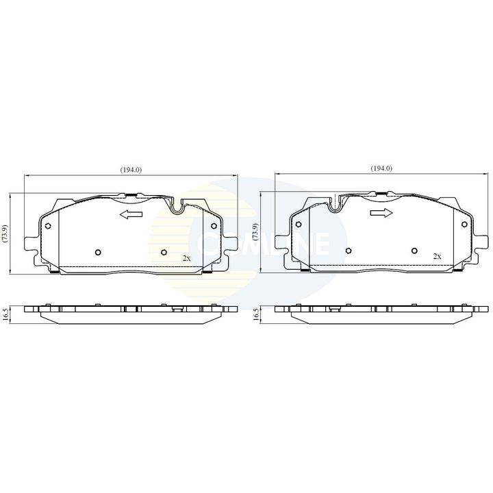 Комплект накладки, дискова спирачка Cbp02443 Audi A4 B9/A5/A6 C8/A7/A8 D5/E-Tron/Q5/Q7/Q8/Q8 E-Tron Vw Touareg