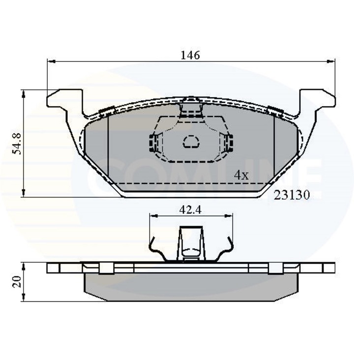 Комплект накладки, дискова спирачка Cbp0737 Audi A1/A3 Seat Cordoba/Cordoba Vario/Ibiza 3/Ibiza 4/Leon/Toledo 2 Skoda Fabia 1