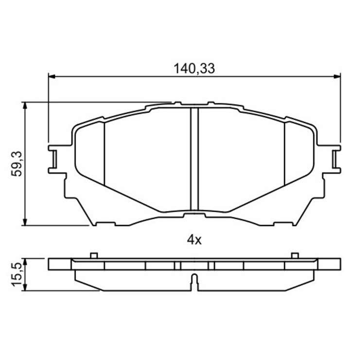 Fékbetét készlet, tárcsafék 0986494793 Mazda 6