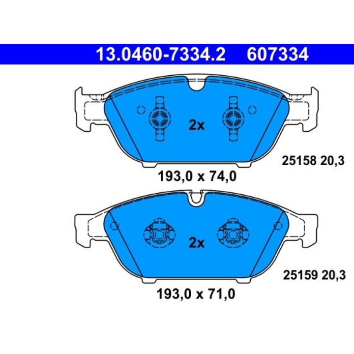 Set Placute Frana 13.0460-7334.2 Audi A6 C7/A7/A8 D4
