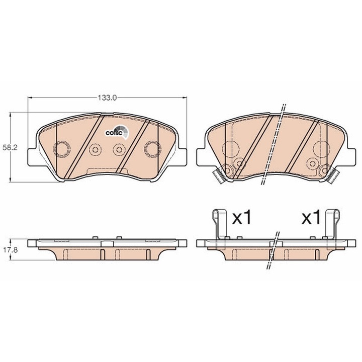 Fékbetét készlet, Tárcsafék Gdb3548 Hyundai Accent 4 Kia Rio 3/Rio 4 Kia (Dyk) K2