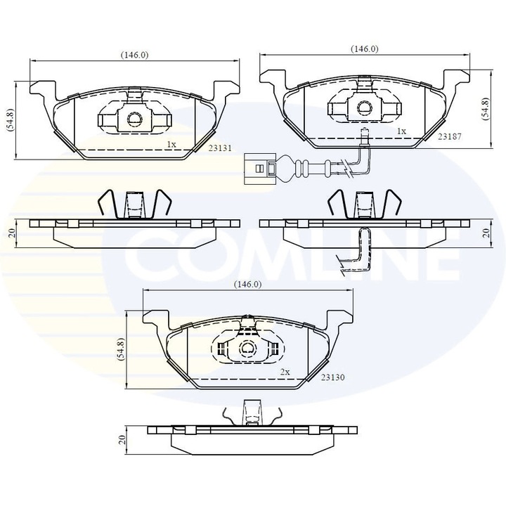 Комплект накладки, дискови спирачки Cbp1851 Audi A1/A2/A3 Seat Altea/Ibiza 3/Ibiza 4/Leon/Toledo 2/Toledo 3 Skoda Citigo/Yeti