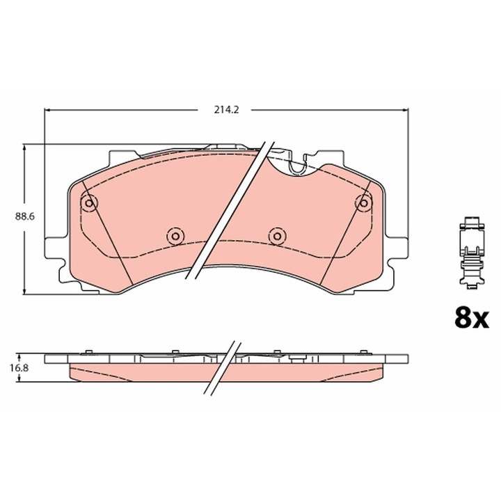 Fékbetét készlet, Tárcsafék Gdb2235 Audi A6 C8/A7/A8 D5/Q7/Q8 Vw Touareg