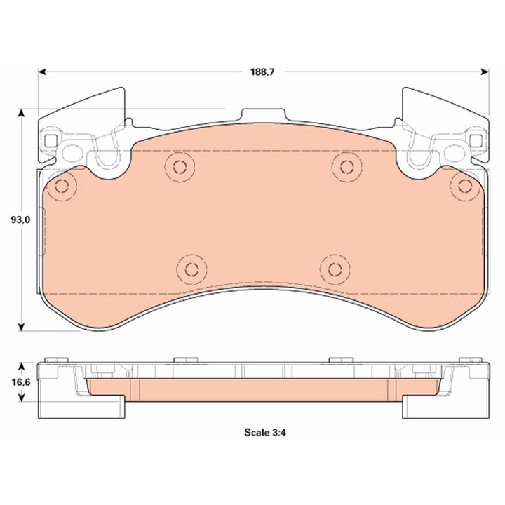 Fékbetét készlet, Tárcsafék Gdb1911 Audi A6 C7/A7/A8 D4 Dodge Viper