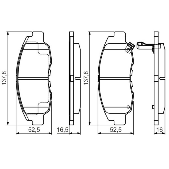 Fékbetét készlet, tárcsafék 0986495153 Honda Accord 6/Accord 7/Civic 8/Cr-5 1/Cr-5 2