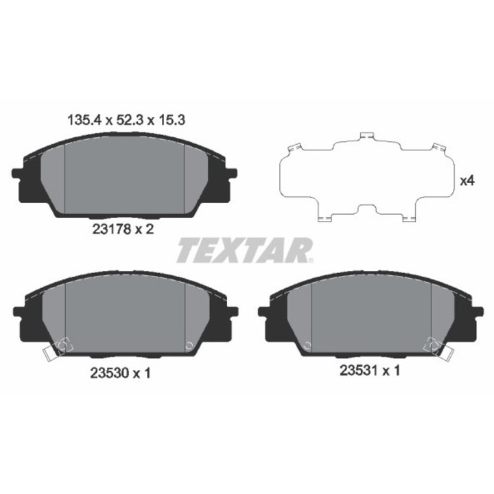 Set Placute Frana 2317801 Acura Rsx Honda Civic 7/Civic 8/S2000