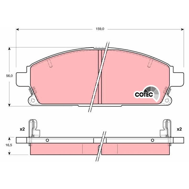 Fékbetét készlet, tárcsafék Gdb3312 Acura Mdx Honda Mdx Infiniti Q45 1/Q45 2/Qx4 Nissan 10-Trail 1/Bassara/Caravan/Cima