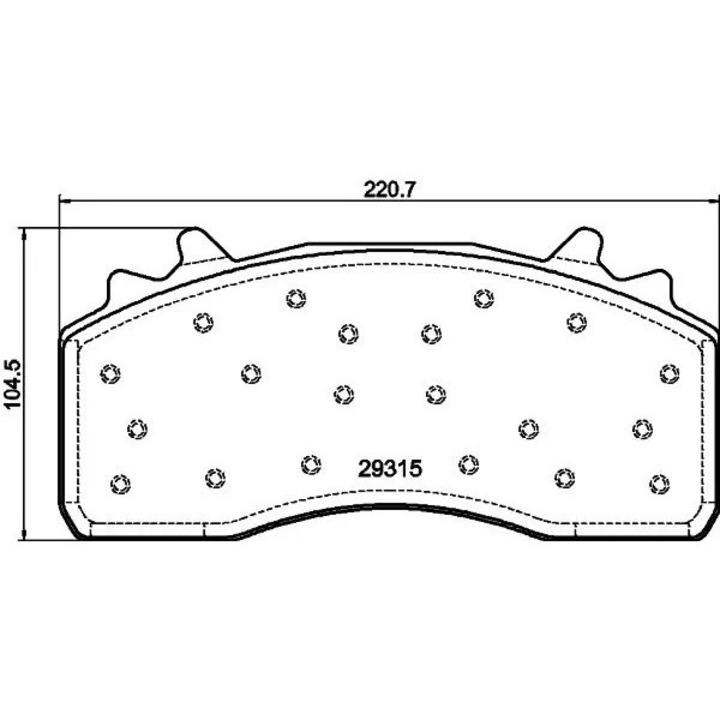Комплект накладки, дискова спирачка Cvp131K Mercedes-Benz Actros Mp4 / Mp5/Antos/Arocs/Econic 2