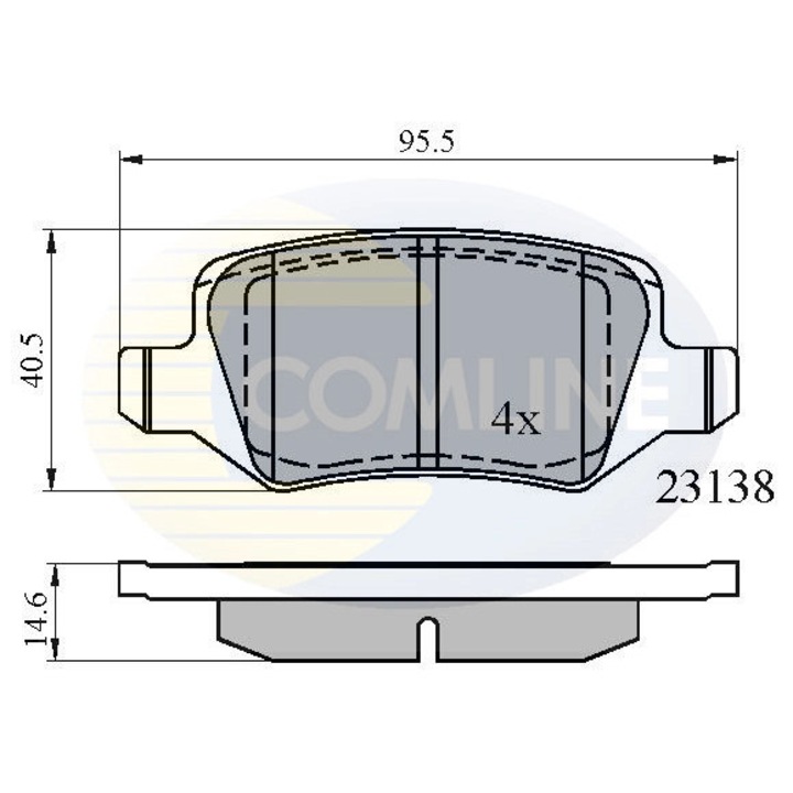 Комплект накладки, дискова спирачка CBP01149 Mercedes-Benz A-Class/B-Class/Vaneo