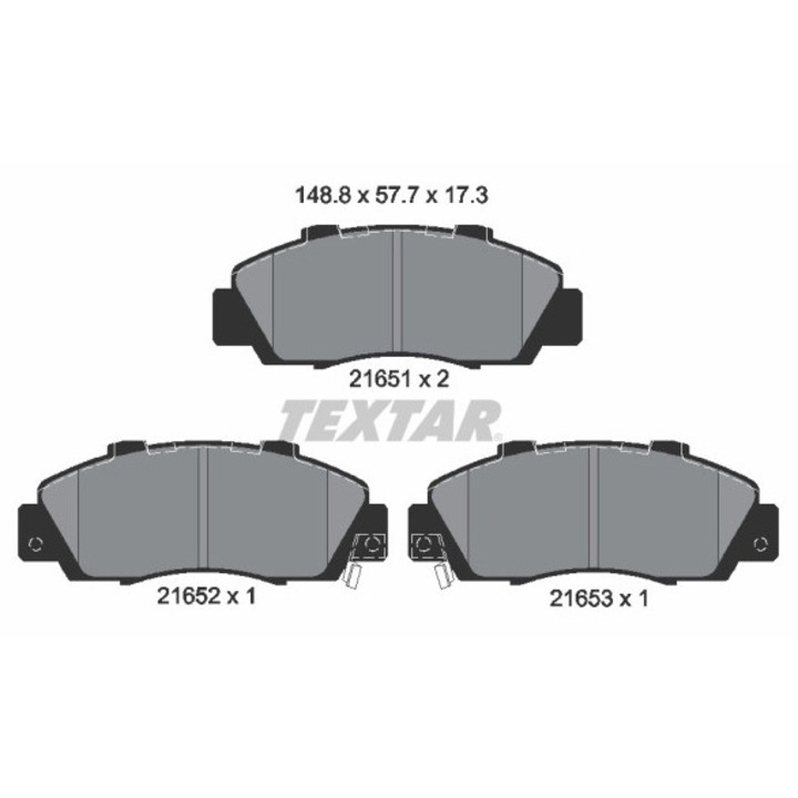 Set Placute Frana 2165101 Acura Cl/Legend 2/Nsx/Rl/Tl Honda Accord 4 Aerodeck/Accord 5/Accord 5 Aerodeck/Hr-5