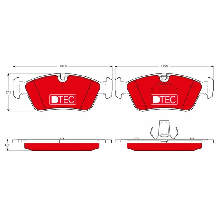 Fékbetét készlet, tárcsafék Gdb1348Dte Alpina Roadster S Bmw 3/Z3/Z4 Bmw (Brilliance) 3 Series