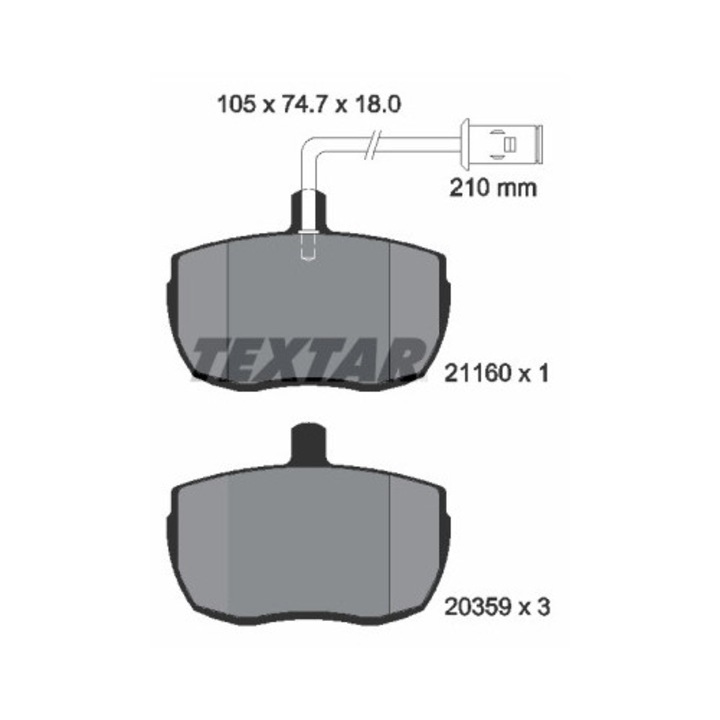 Fékbetét készlet, Tárcsafék 2116002 Alfa Romeo Ar 8 Carbodies Fx Fairway Iveco Daily 2 Land Rover Discovery 1 Lti Tx