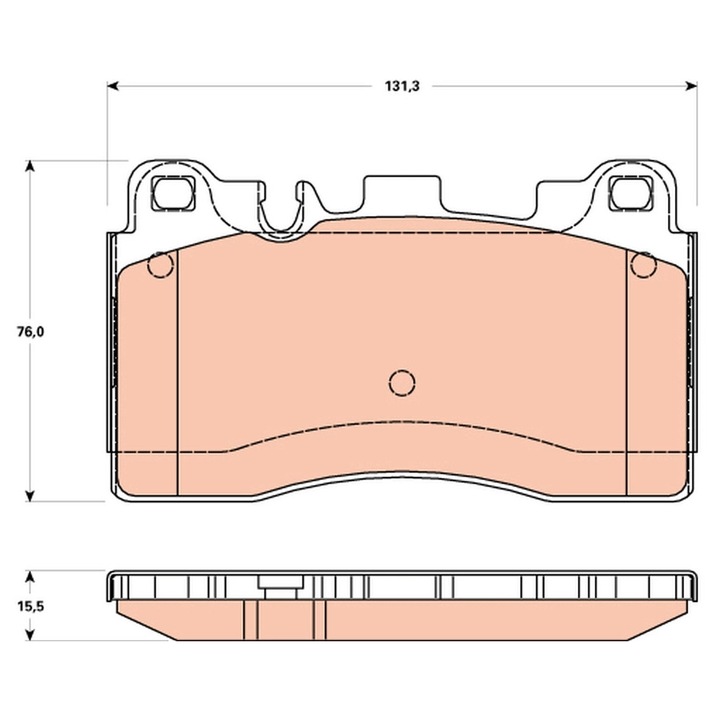 Fékbetét készlet, tárcsafék Gdb1906 Chevrolet Astra Mercedes-Benz Cls/Cls Shooting Brake/E-Class/E-Class T-Model