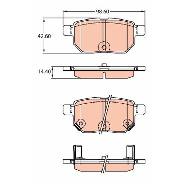 Fékbetét készlet, Tárcsafék Gdb3454 Aston Martin Cygnet Lexus Ct Subaru Trezia Toyota Auris/Corolla/Corolla Rumion/Iq