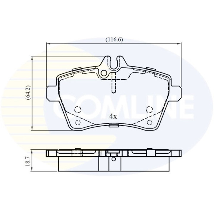 Комплект накладки, дискова спирачка Cbp01592 Mercedes-Benz A-Class/B-Class