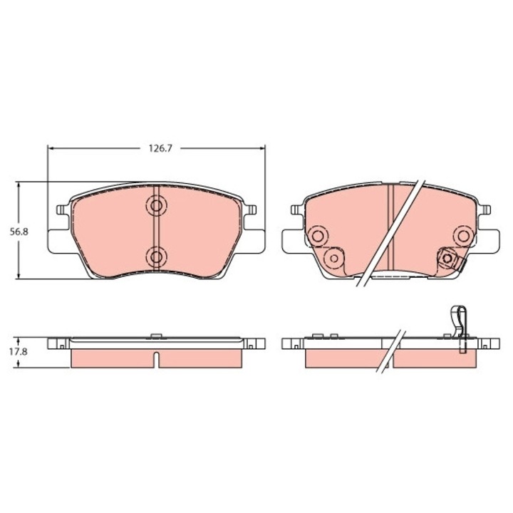 Fékbetét Készlet, Tárcsafék Gdb2387 Opel Ampera-E