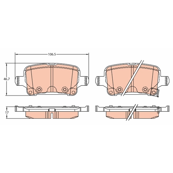 Fékbetét készlet, tárcsafék Gdb2317 Opel Ampera-E/Astra K Vauxhall Astra Mk 7/Astra Mk VII kombi