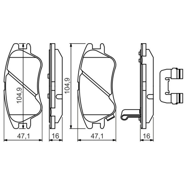 Fékbetét készlet, tárcsafék 0986494630 Hyundai Atos Inokom Atos