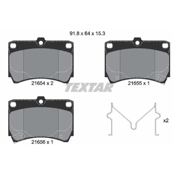Fékbetét készlet, tárcsafék 2165404 Ford Asia & Oceania Laser Ford Australia Festiva/Laser Kia Avella/Rio 1 Mazda 121 2